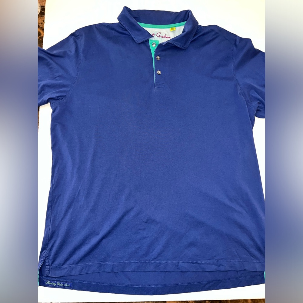 Robert Graham Blue Men’s size 2XL Polo Shirt golf shirt excellent condition